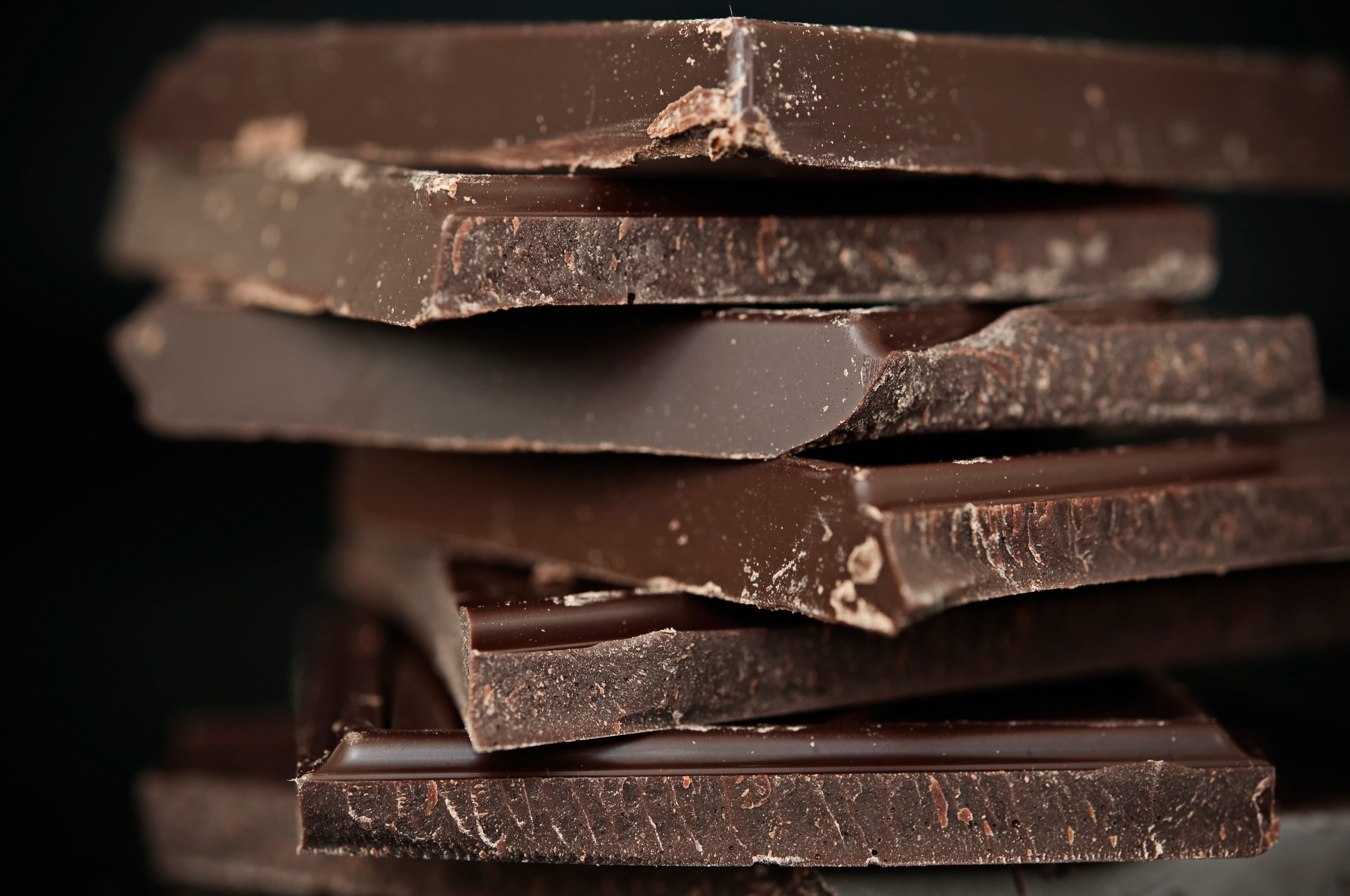 Dark chocolate bars are seen in this photo. Eating dark chocolate is linked to a lower risk of type 2 diabetes, researchers said Wednesday