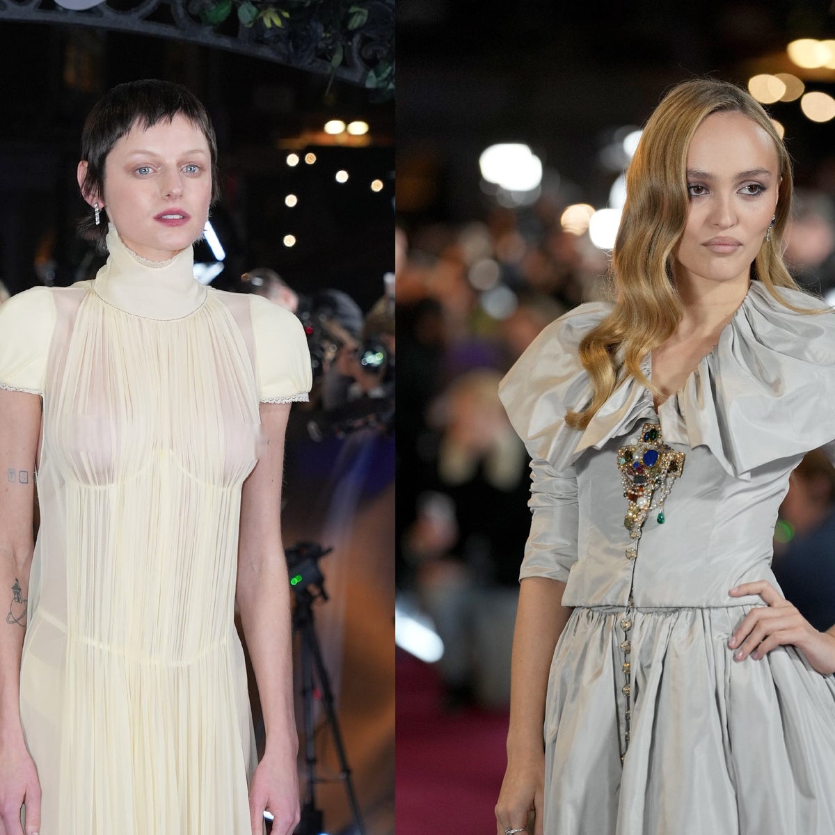 emma corrin dress Emma Corrin's Sheer Tulle Gown Is From A Burgeoning London Designer