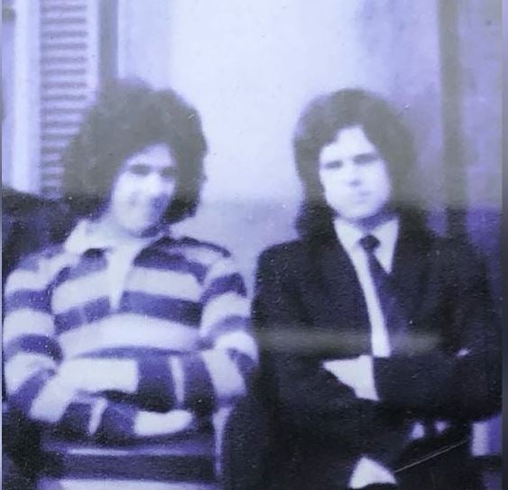 Simon Walters (right) at Slough Grammar, taken in 1969