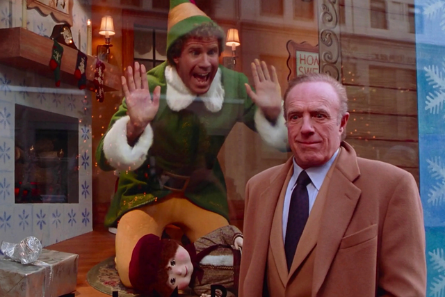 <p>Will Ferrell pops up to annoy James Caan in ‘Elf’ </p>