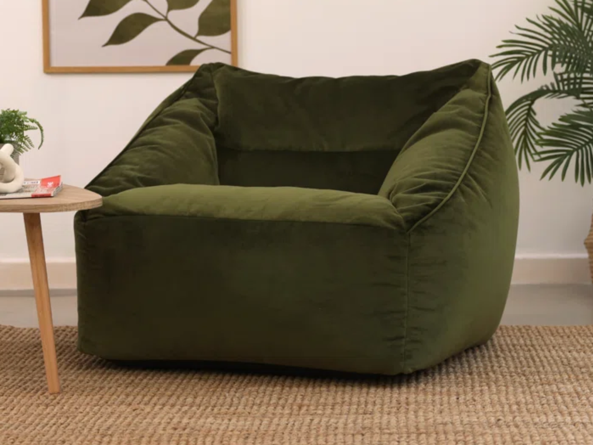 Hashtag Home icon chessani velvet giant beanbag armchair