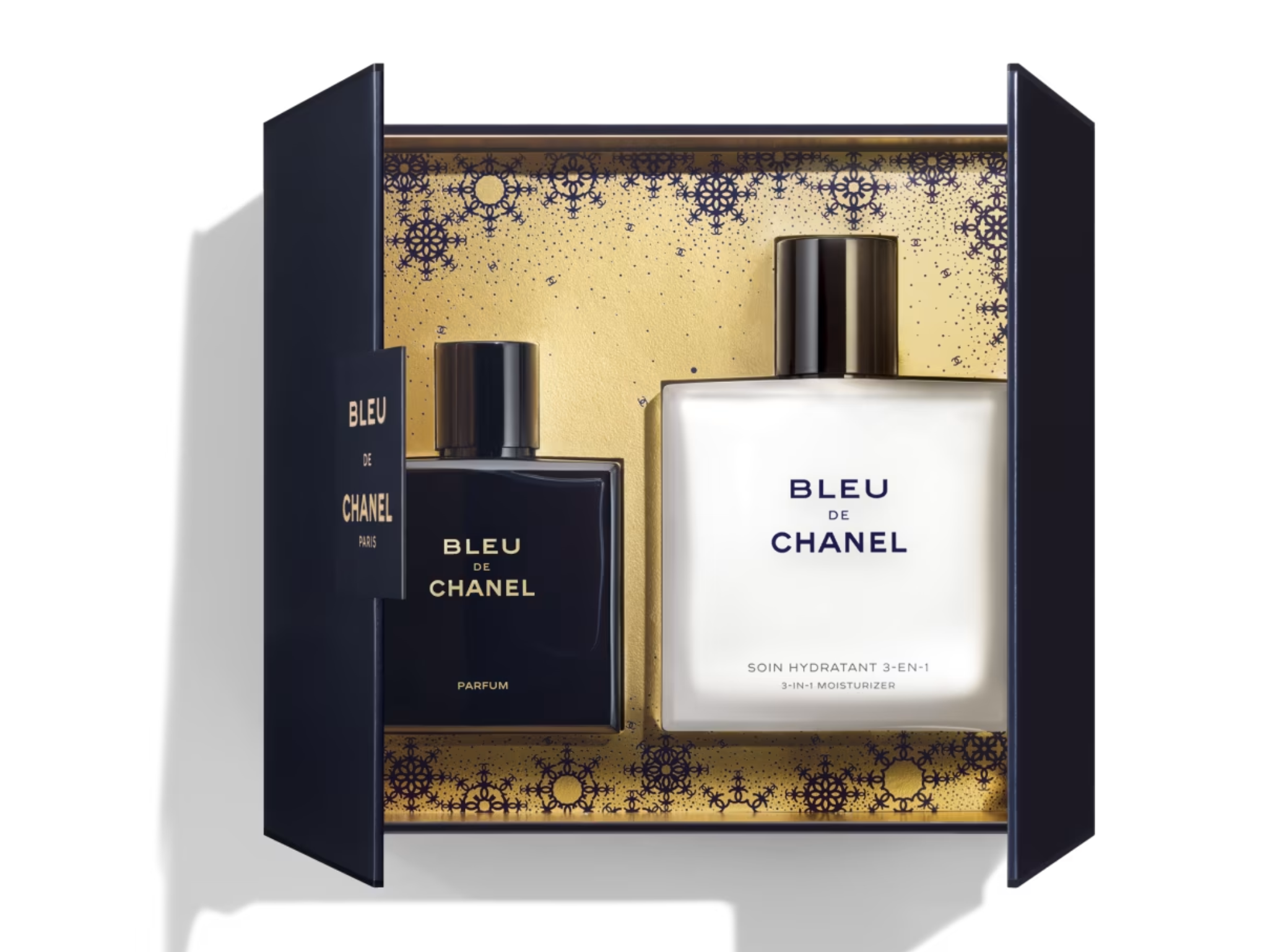 best beauty gift sets 2024 bleu de chanel case parfum 50ml and 3-in-1 moisturiser 90ml indybest