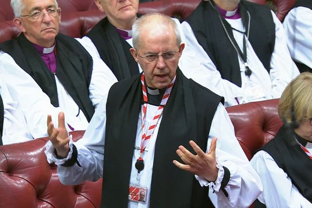 Archbishop of Canterbury Justin Welby made his final speech in the House of Lords (House of Commons/UK Parliament/PA)