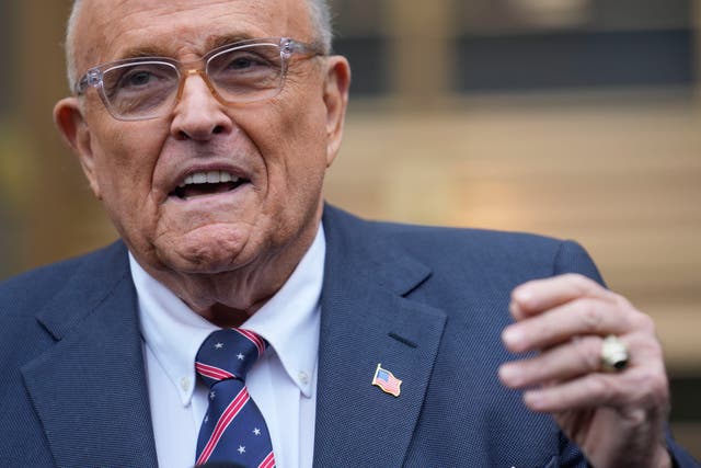 <p>Rudy Giuliani is facing a threat of court-ordered sanctions in Manhattan and Washington, DC, for failing to keep up with litigation against him </p>