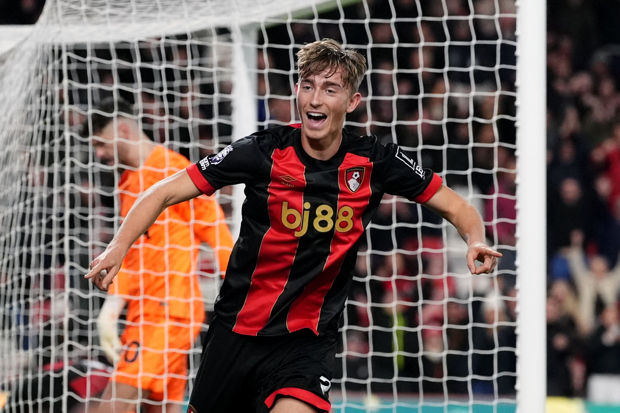 Dean Huijsen celebrates his winning goal (Adam Davy/PA)