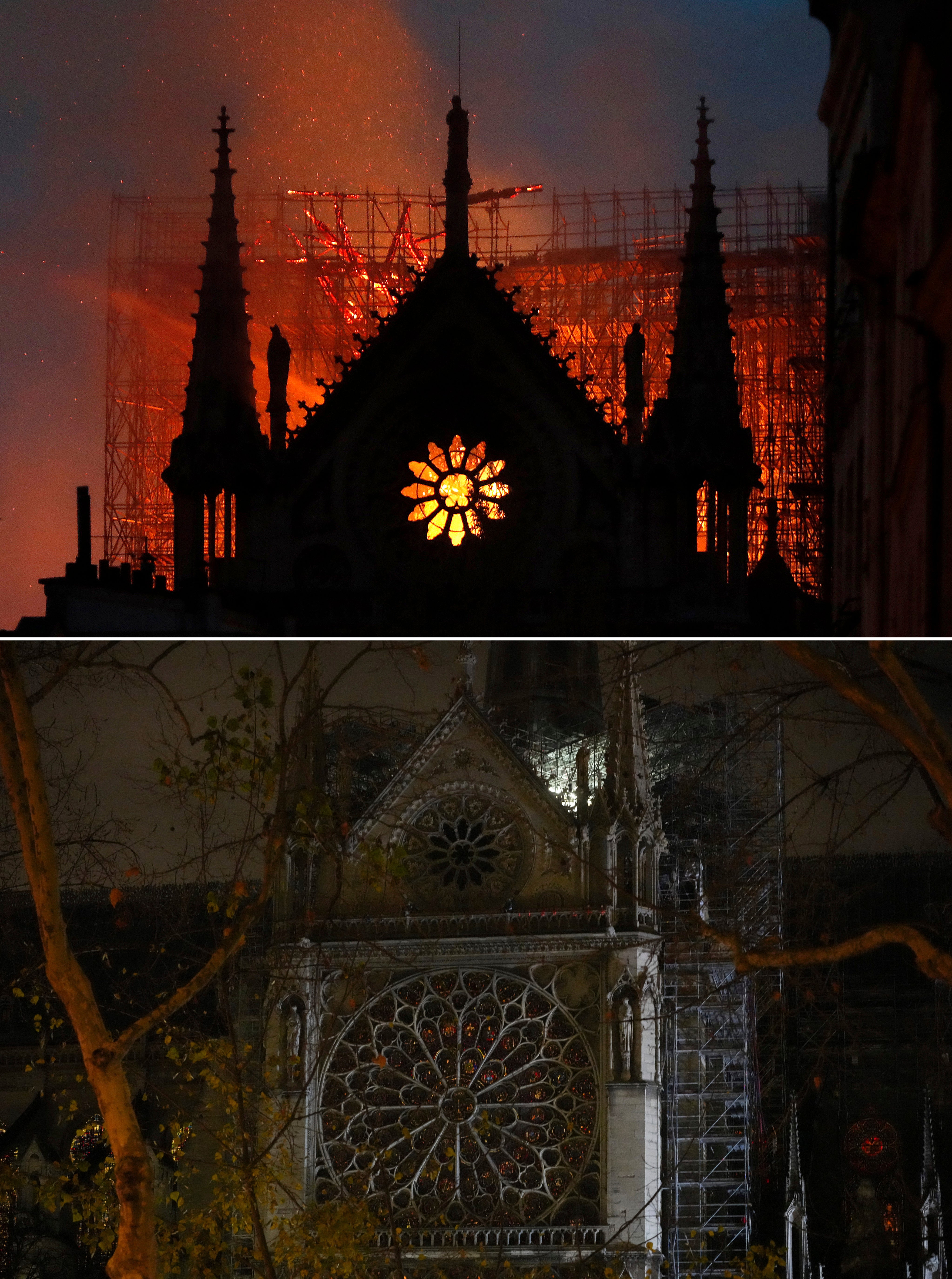 France Notre Dame Then and Now