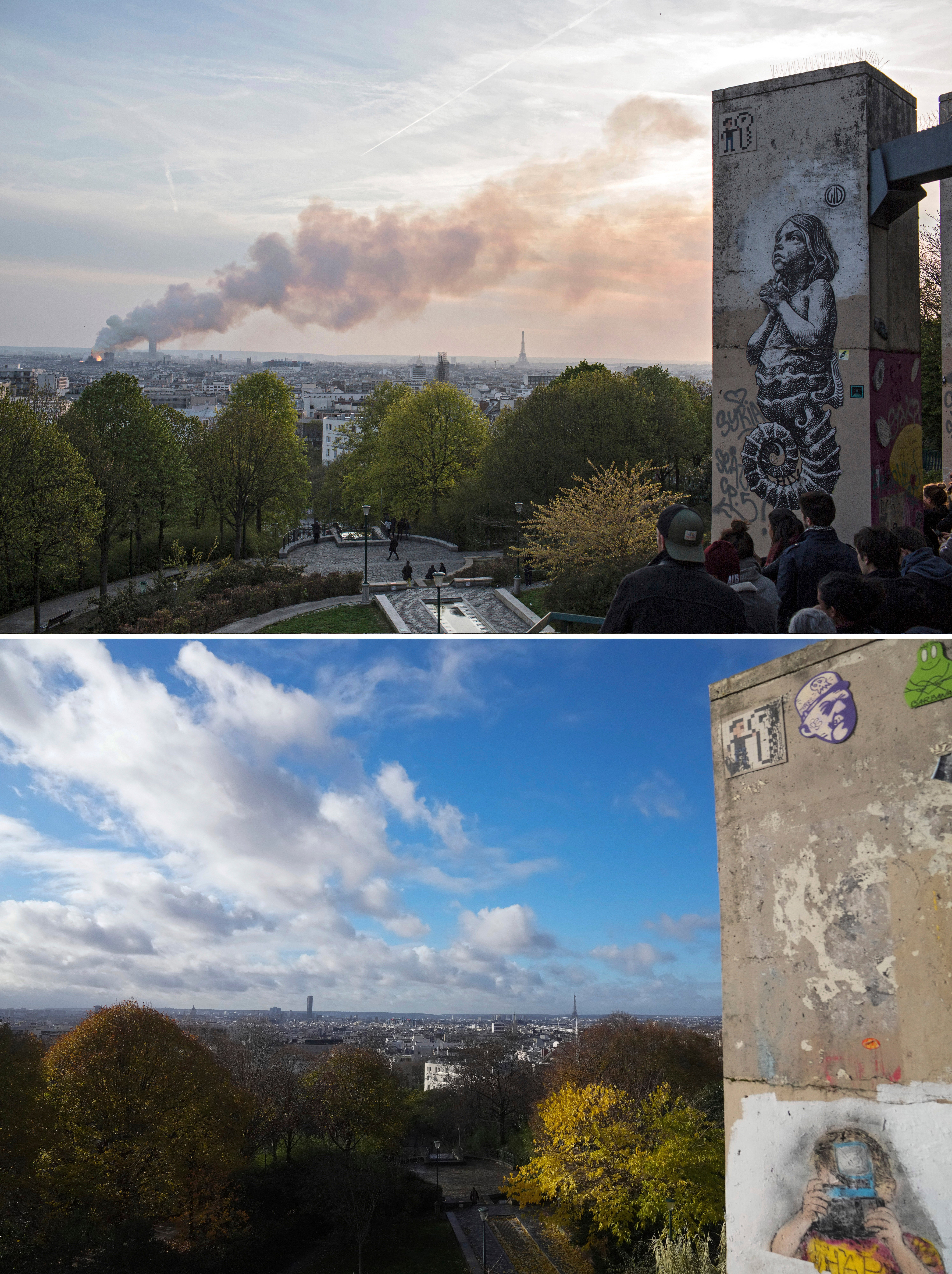 France Notre Dame Then and Now