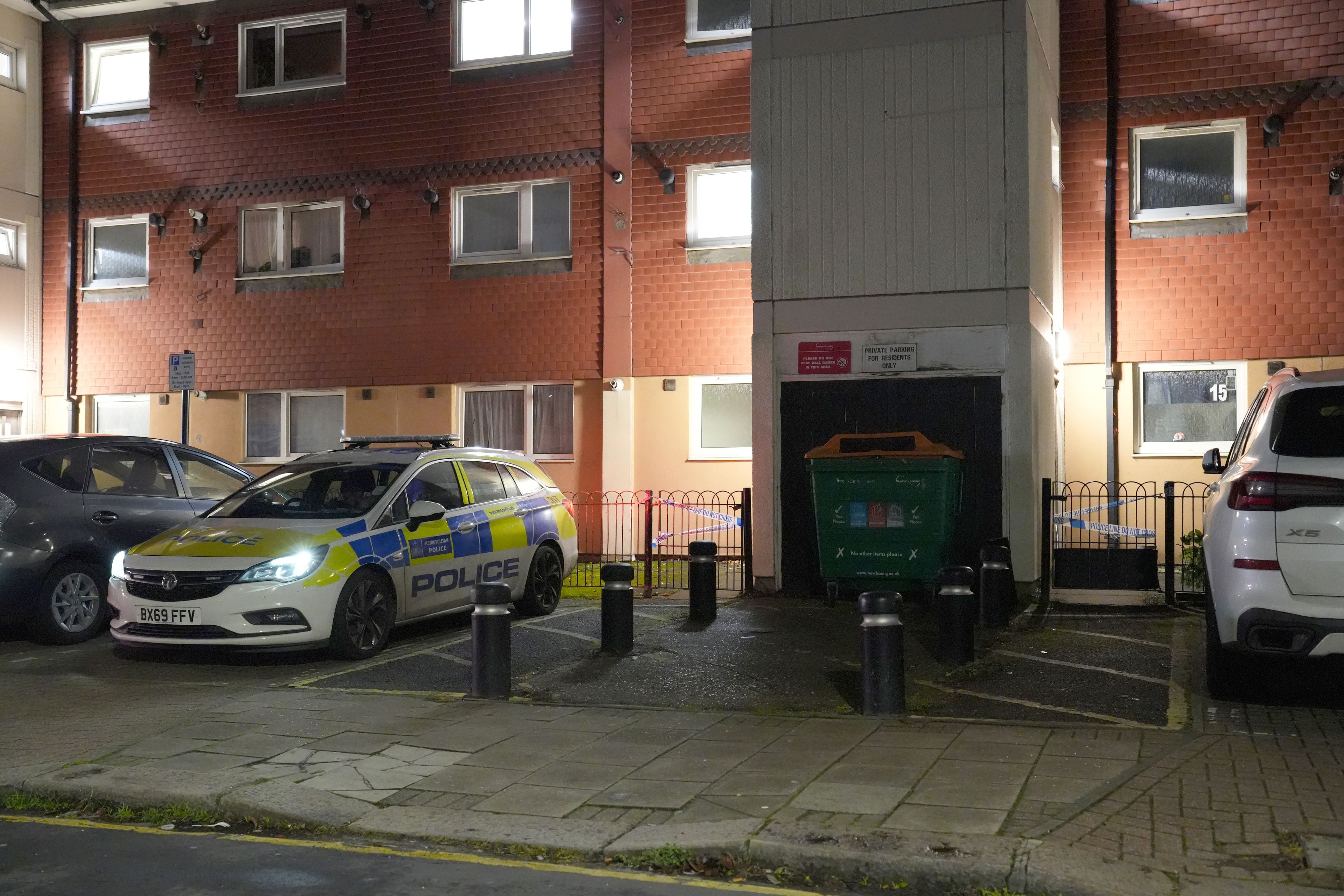 Police officers attend the scene in Shirley Road in Stratford (James Weech/PA)