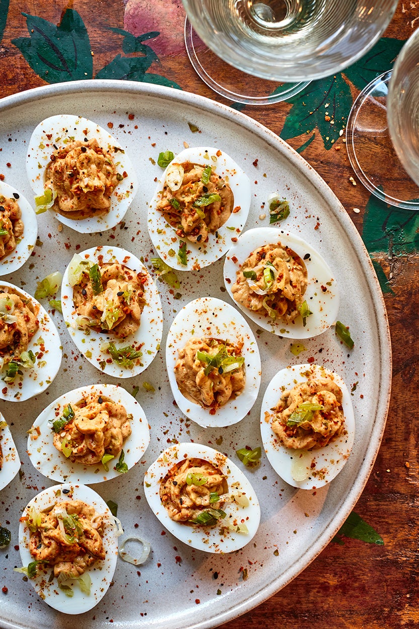 Nothing says retro revival like devilled eggs with a Japanese twist to get the party started