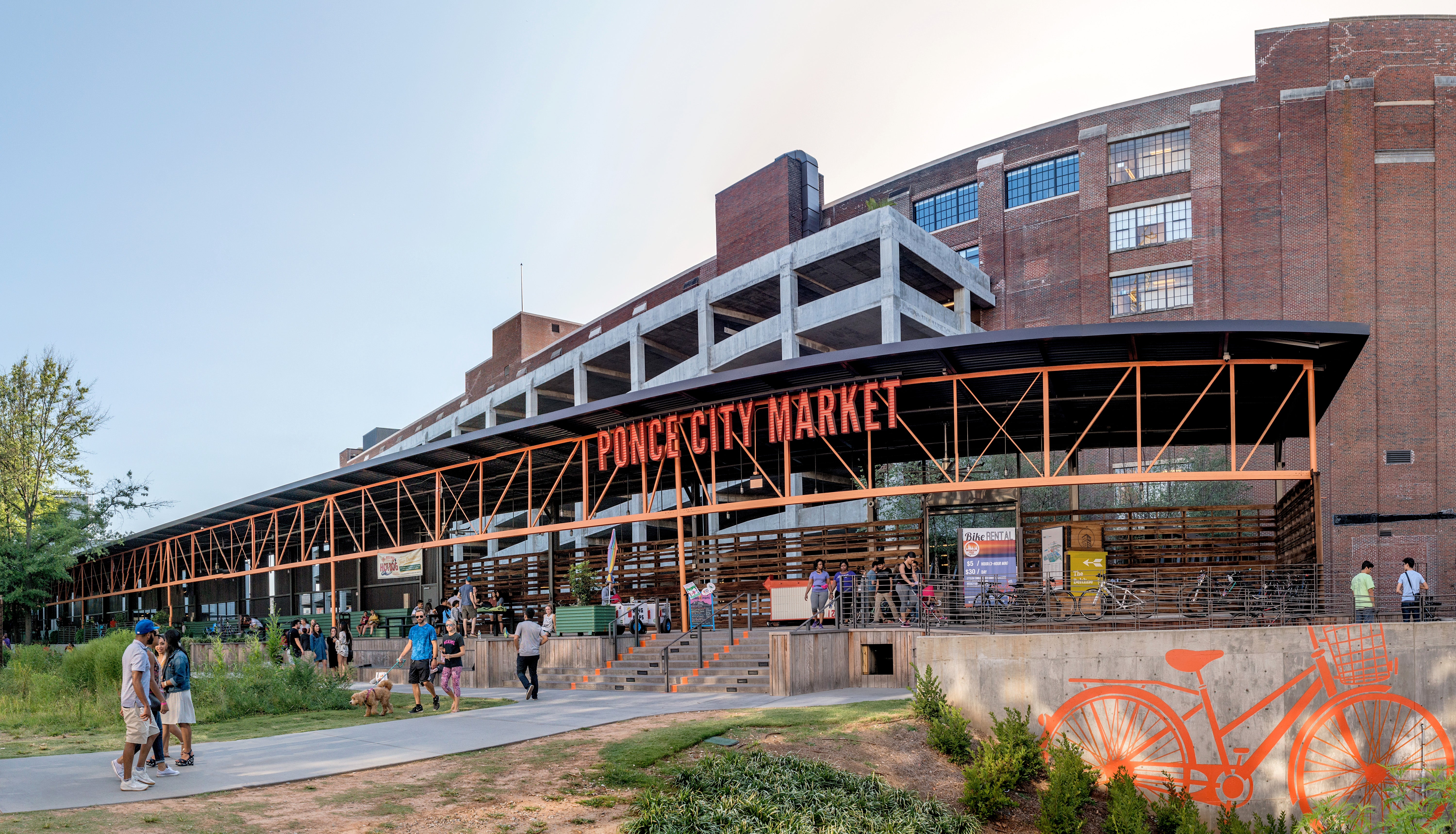 Ponce City Market is a popular gather spot, with restaurants, shops and food stalls