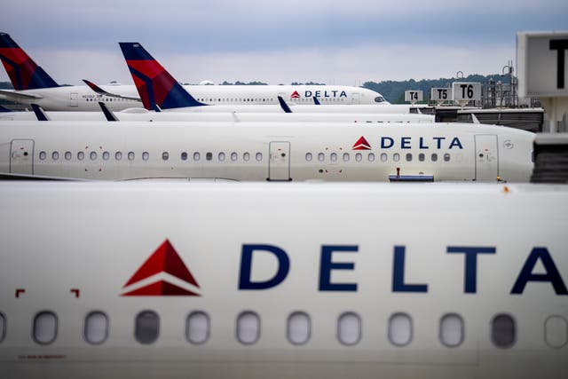 <p>Delta aircraft at Hartsfield-Jackson Atlanta International Airport</p>