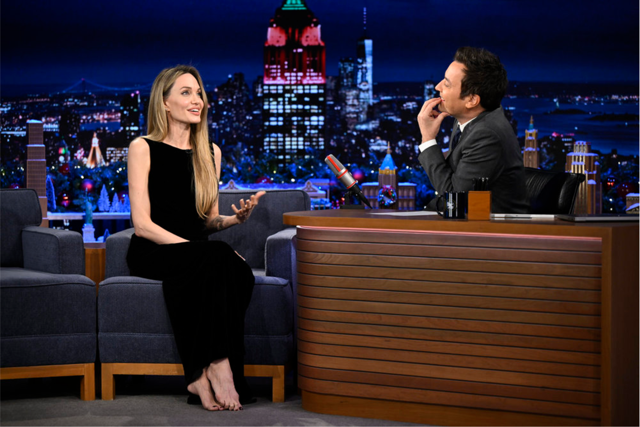 Why Angelina Jolie chose to go barefoot on The Tonight Show | The  Independent