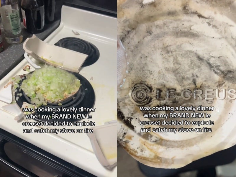 TikToker shares footage of shattered Le Creuset stoneware baking dish