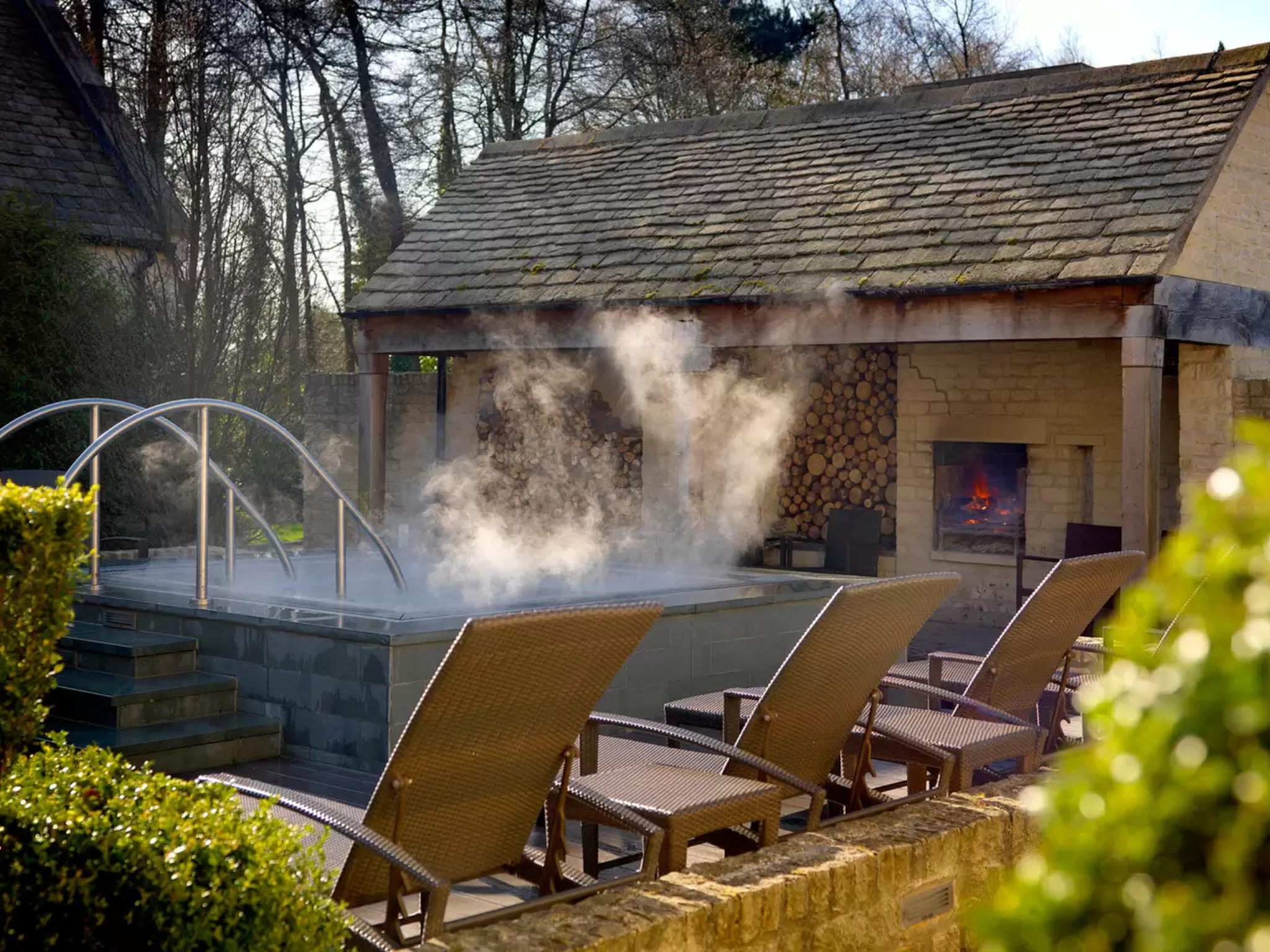 The wood fire and outdoor hot tub are a must, whatever the season