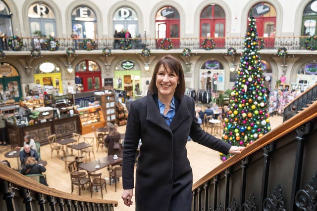 Rachel Reeves visited the Leeds Corn Exchange ahead of Small Business Saturday (Danny Lawson/PA)