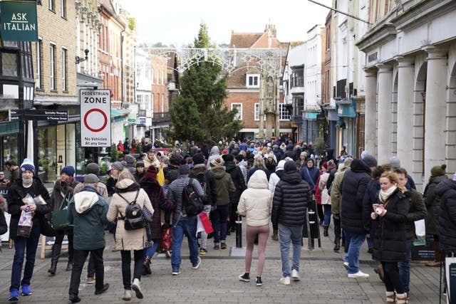 Shoppers have been urged to support small businesses (Andrew Matthews/PA)