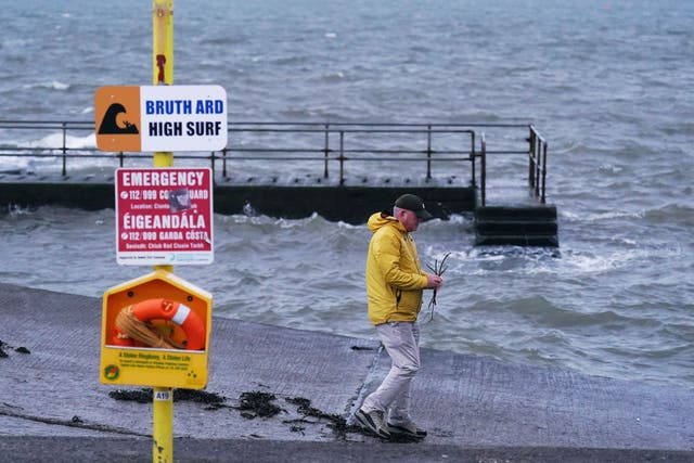 Storm Darragh is expected to bring winds of up to 80mph and heavy rain (Brian Lawless/PA)