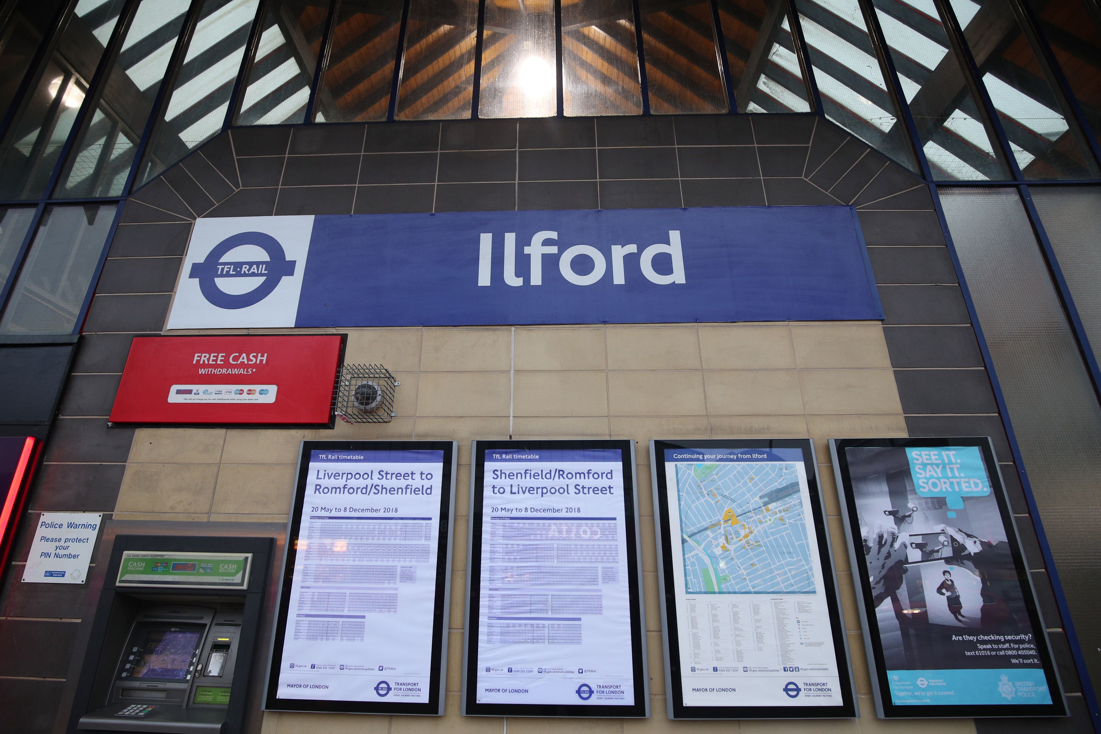 The incident happened at Iford station in east London