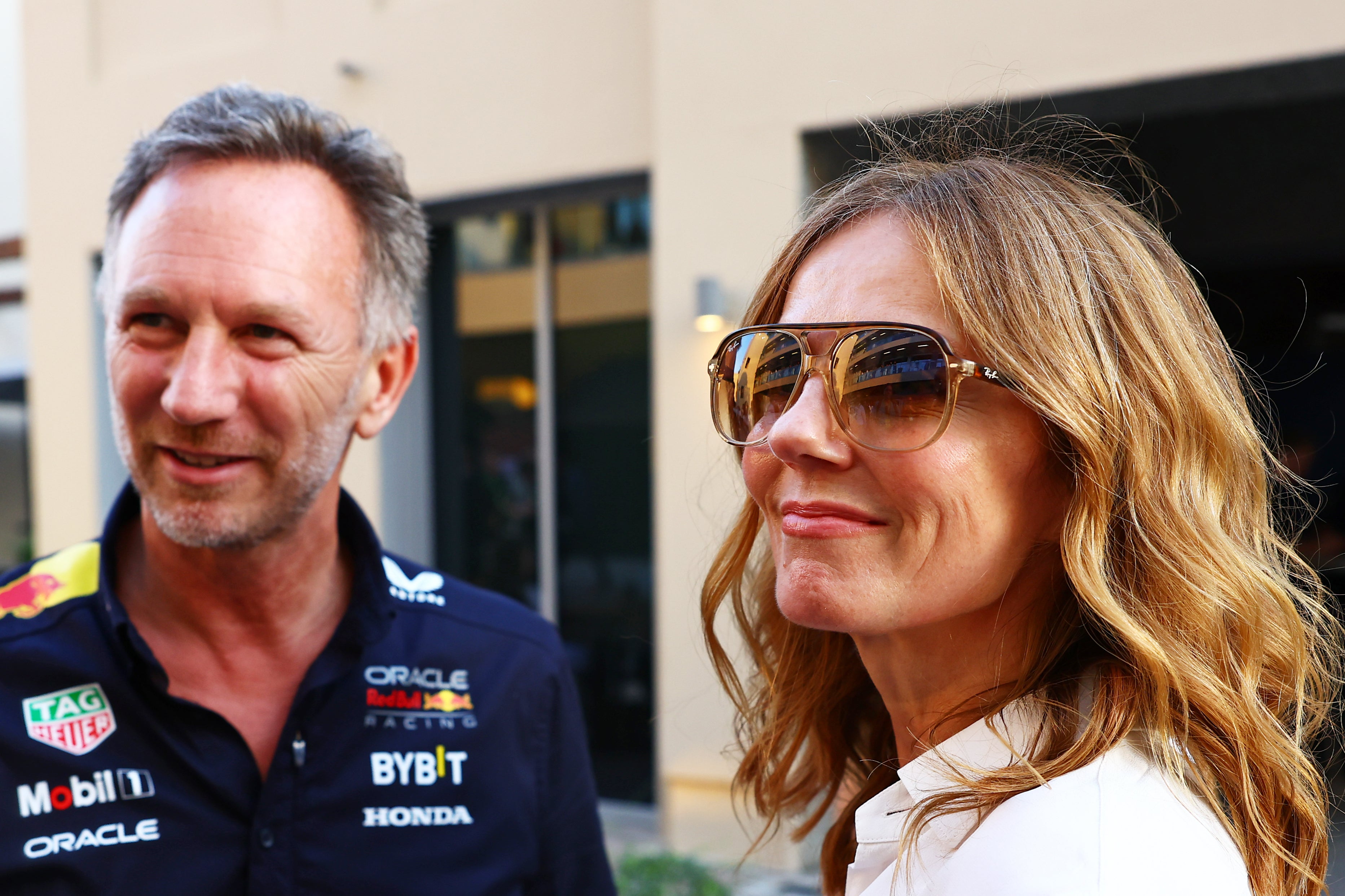 Christian Horner and Geri Halliwell at the F1