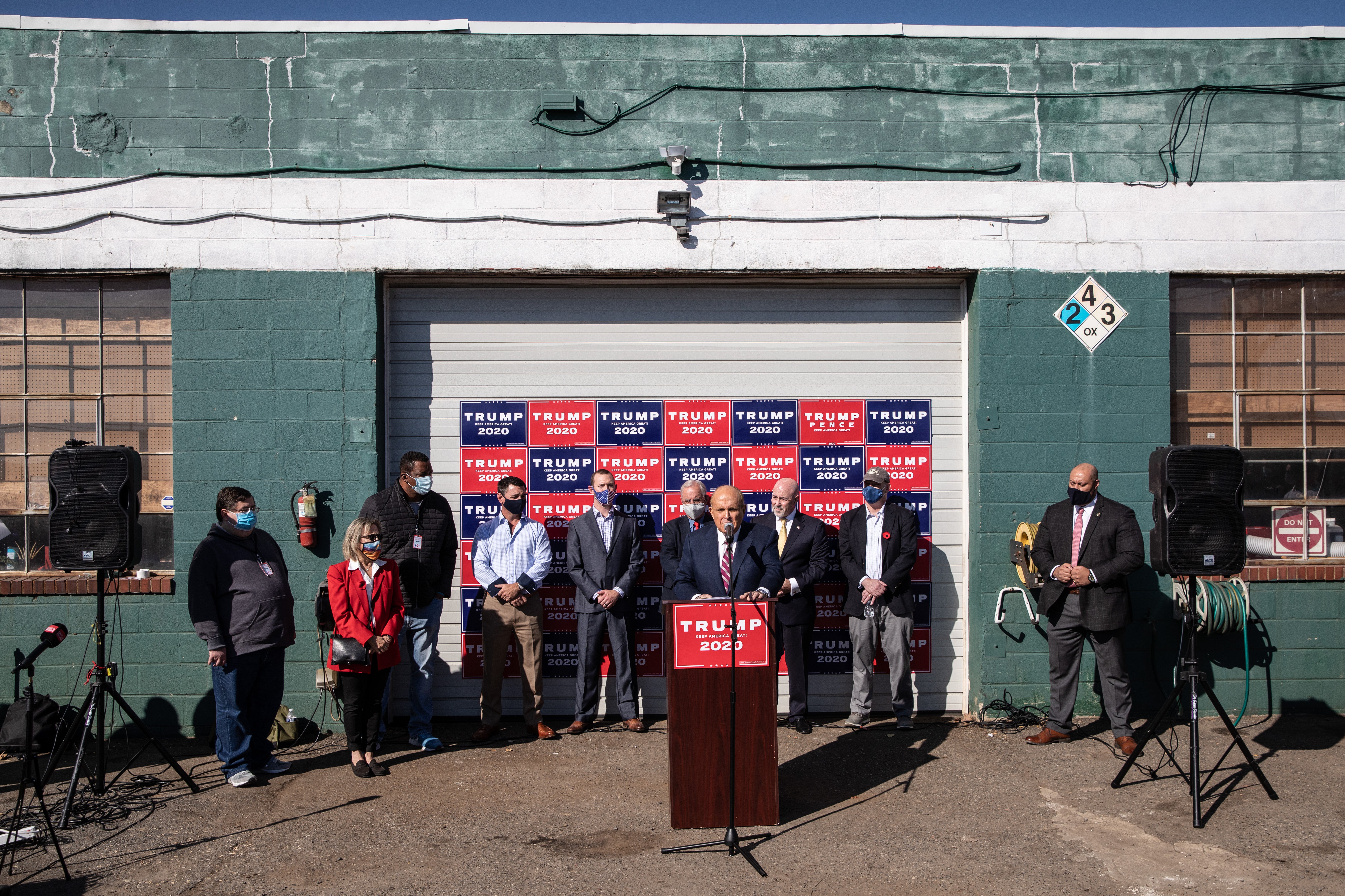 Maria Ryan was a vocal backer of Rudy Giuliani’s effort to overturn the results of the 2020 presidential election. Giuliani is seen giving his now-infamous Total Landscaping press conference