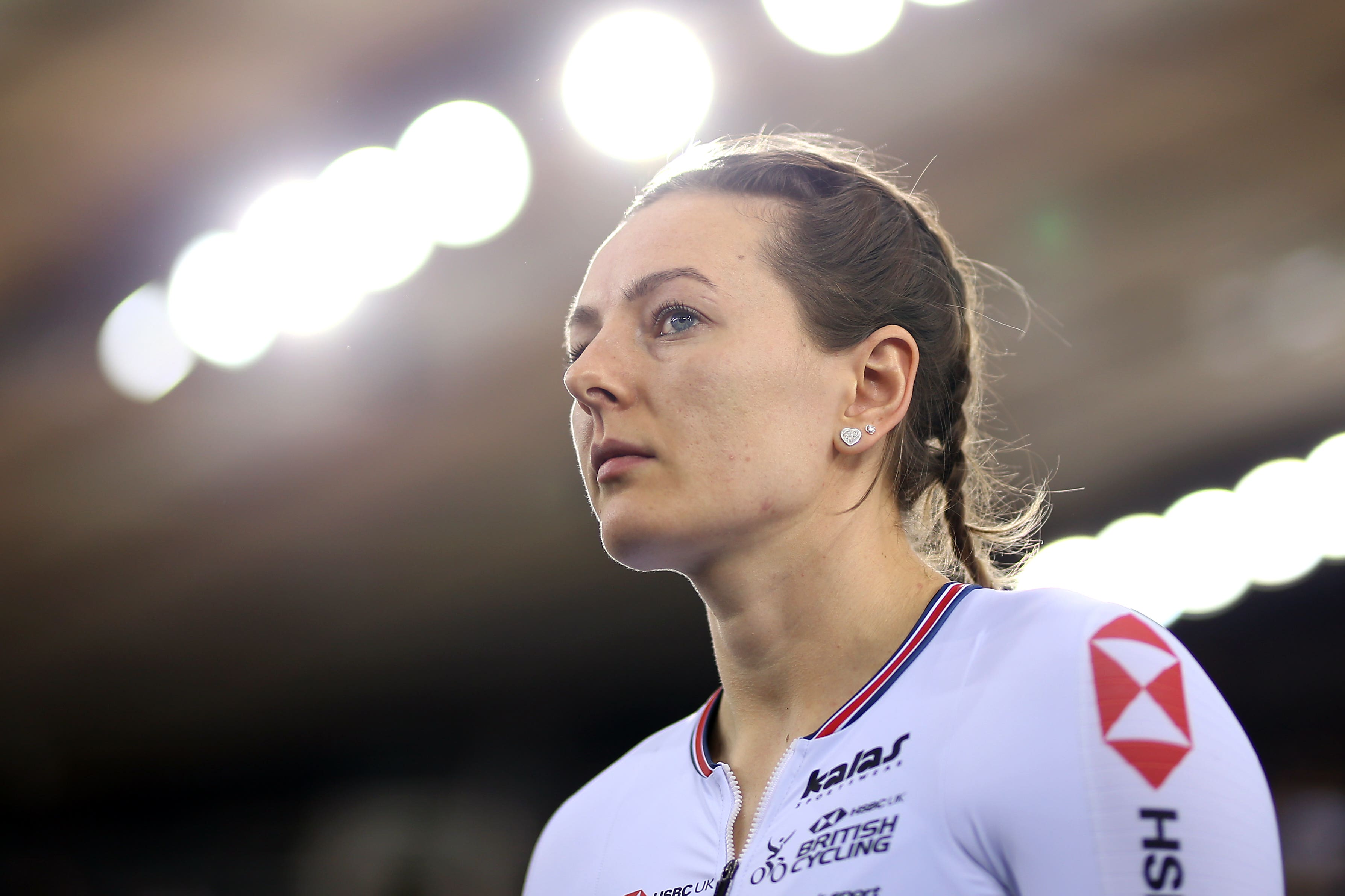 Katy Marchant was treated in hospital after a heavy crash at the UCI Track Champions League in London