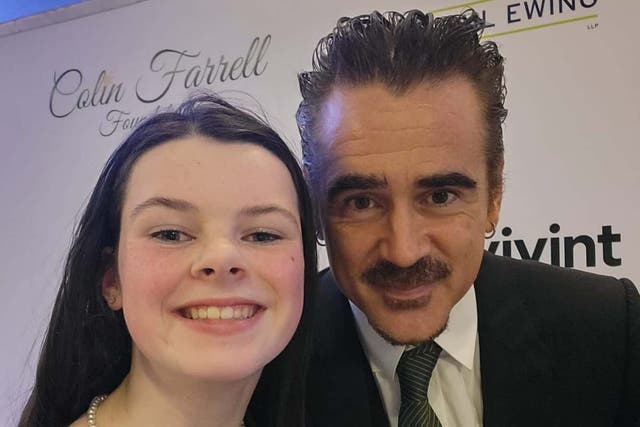 Cara Darmody, a disability rights campaigner from Co Tipperary, has paid tribute to actor Colin Farrell (Family handout/PA)