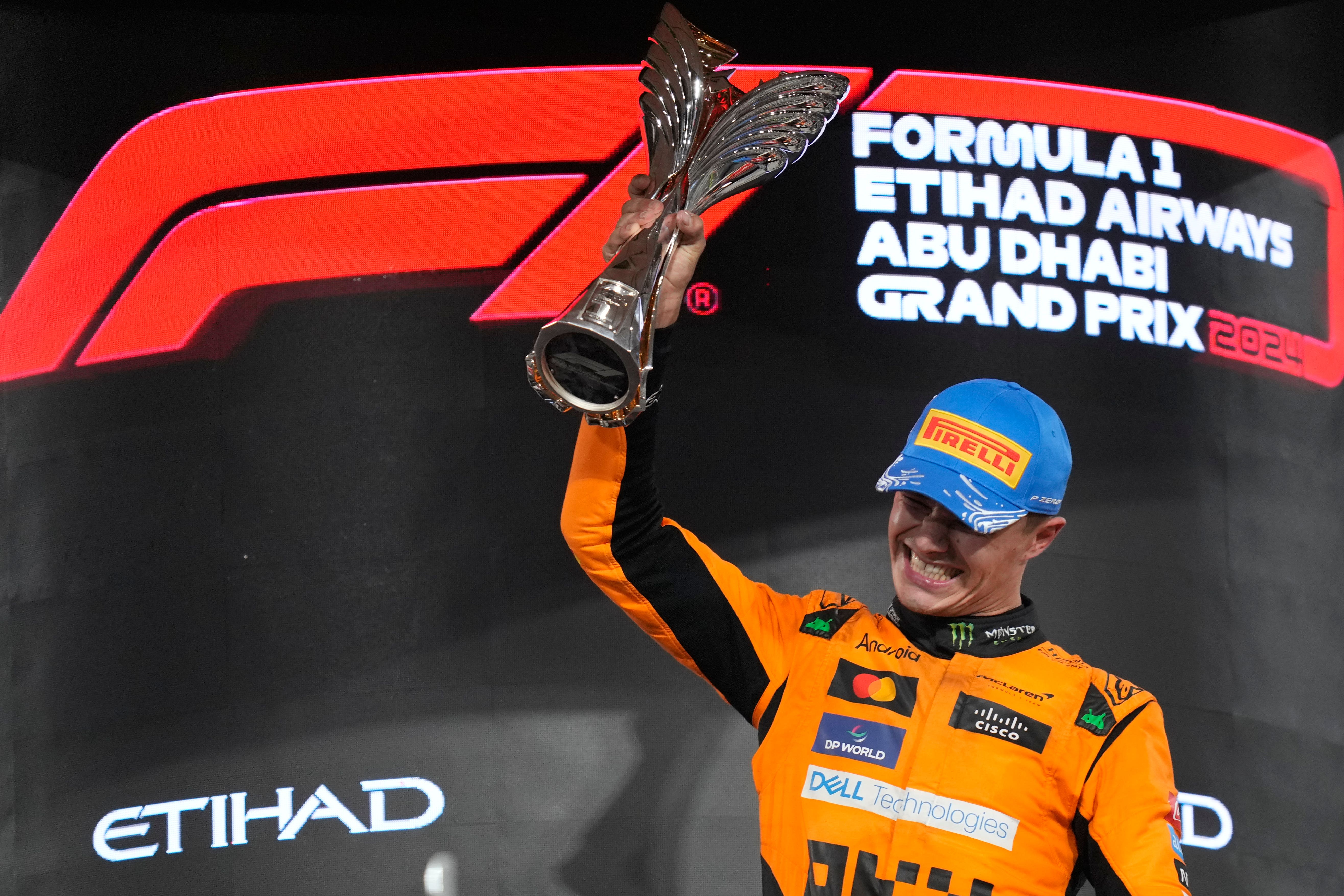 Lando Norris is determined to win the drivers’ championship next season (Darko Bandic/AP)