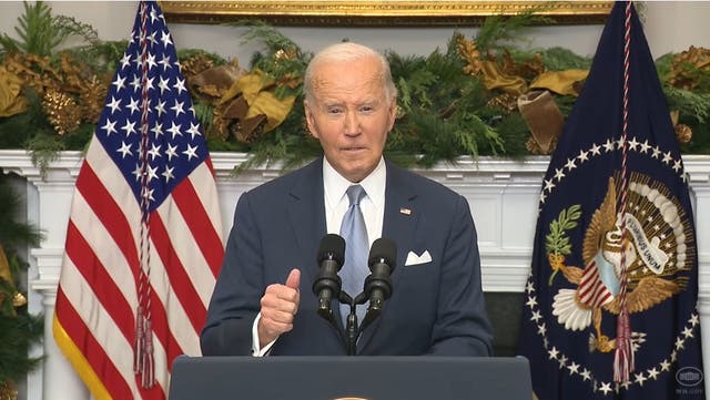 <p>Joe Biden addressed the fall of the Syrian government led by Bashar Al-Assad at the White House on Sunday.</p>