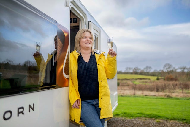 A mother-of-two is planning to buy a caravan and embark on a trip to Wales after winning the ?110k EuroMillions jackpot when her son reminded to her to buy a last minute ticket.