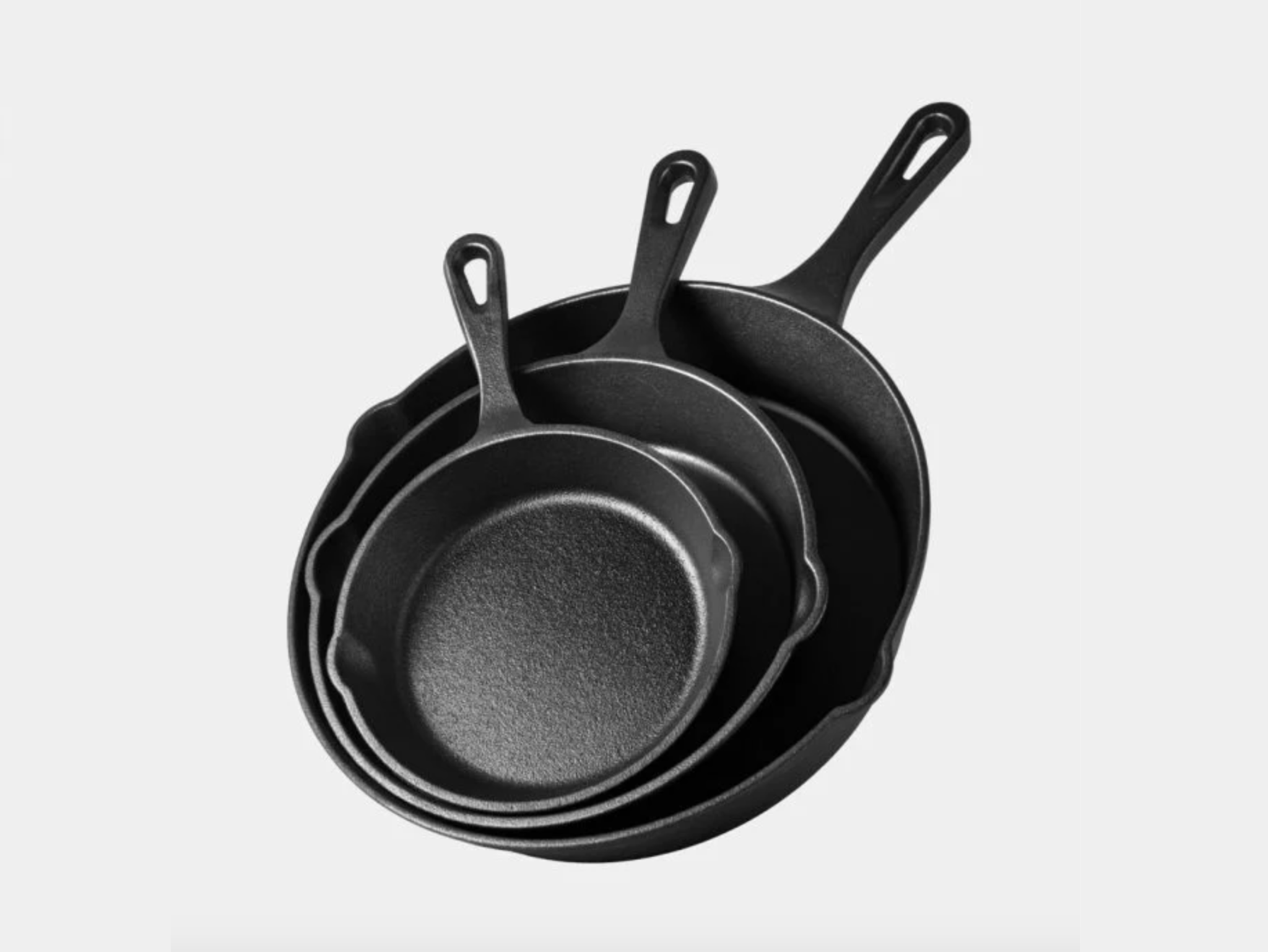 best cast-iron skillets VonHaus VonShef Cast Iron Cookware Set indybest