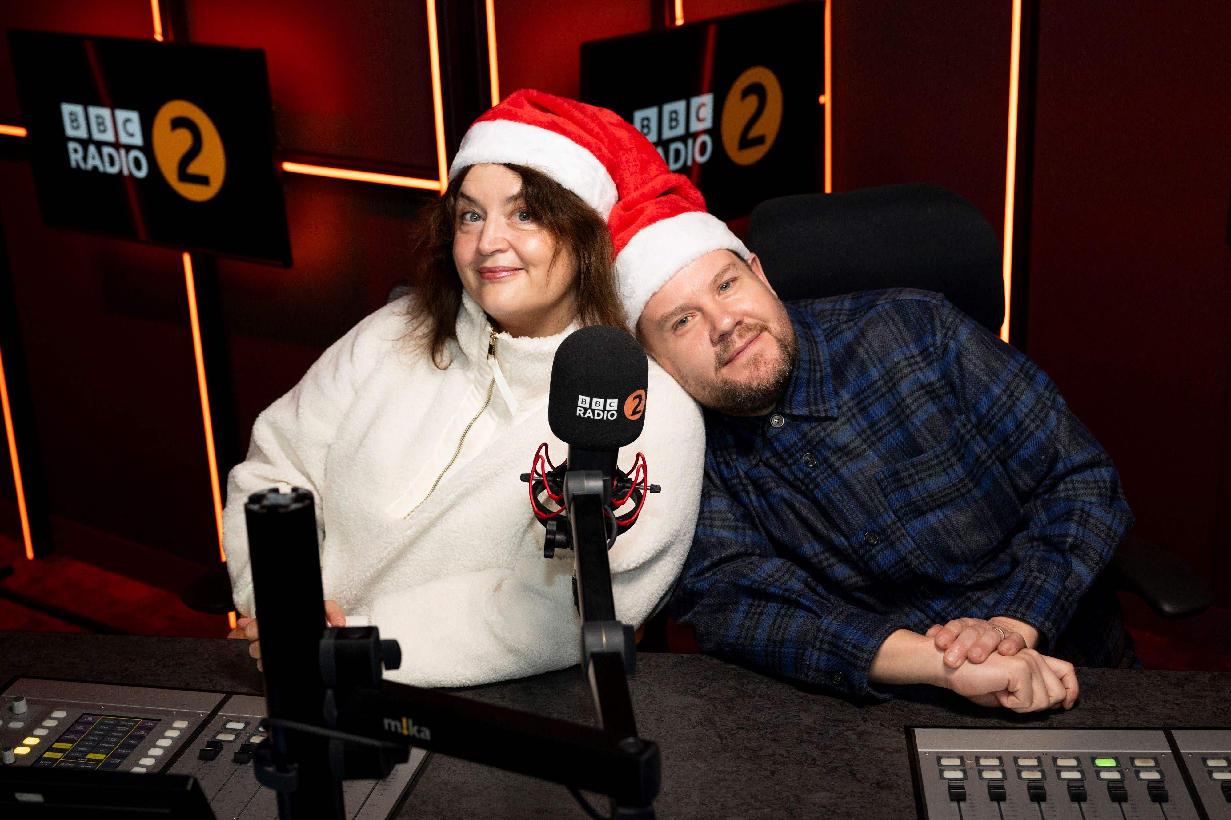 Ruth Jones and James Corden (BBC/PA)