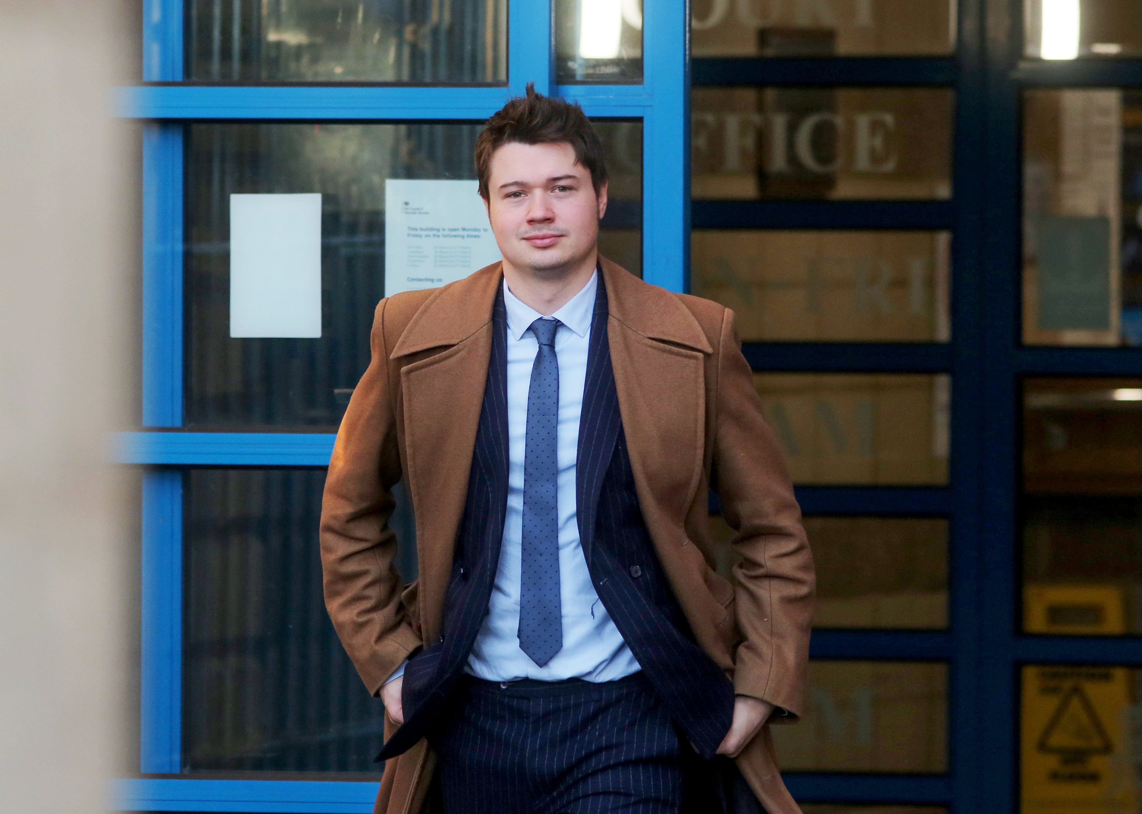 Alexander Westwood, seen here leaving Wolverhampton Crown Court last month, has been found guilty of 26 sexual offences, including against children