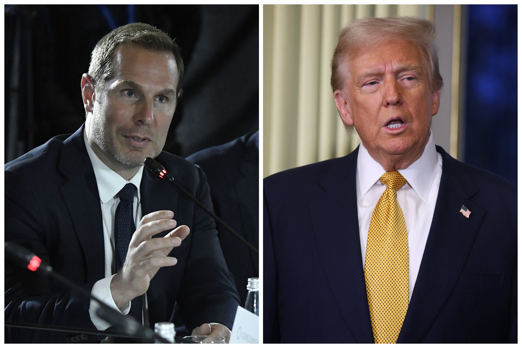 <p>Trump has reportedly tapped Pete Marocco (left) to help with the hiring process on his transition team </p>