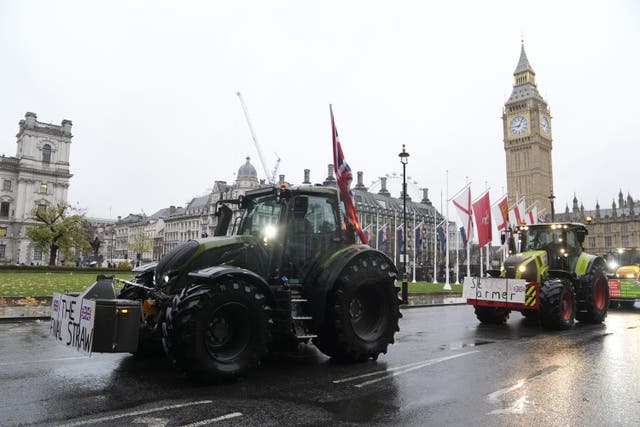 A tractor protest is planned in Westminster (Andrew Matthews/PA)