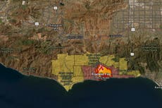 Malibu fire map: 3,000 acres of California scorched by wildfires as 20,000 evacuate