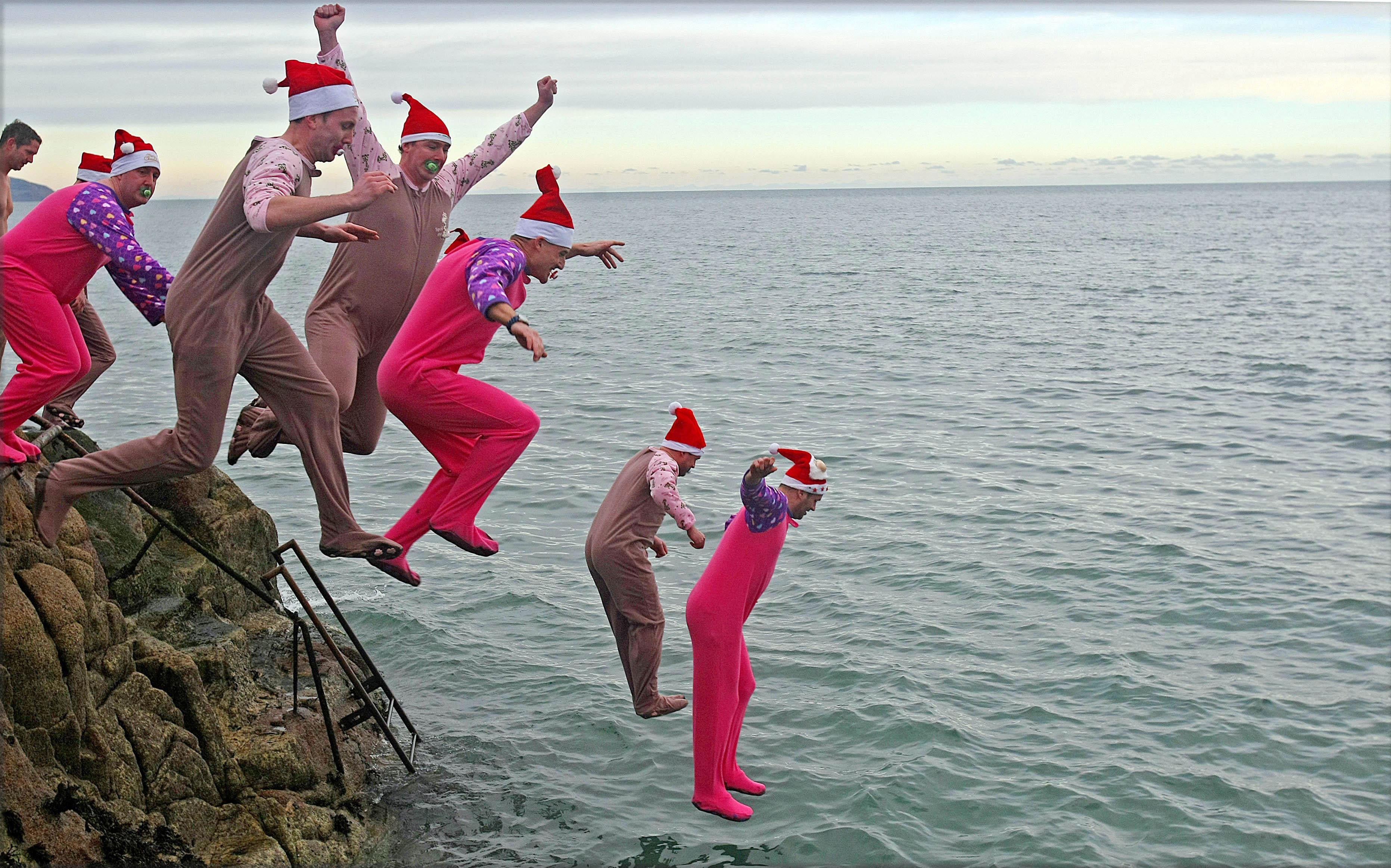 A bracing Irish festive swim (Alamy/PA)