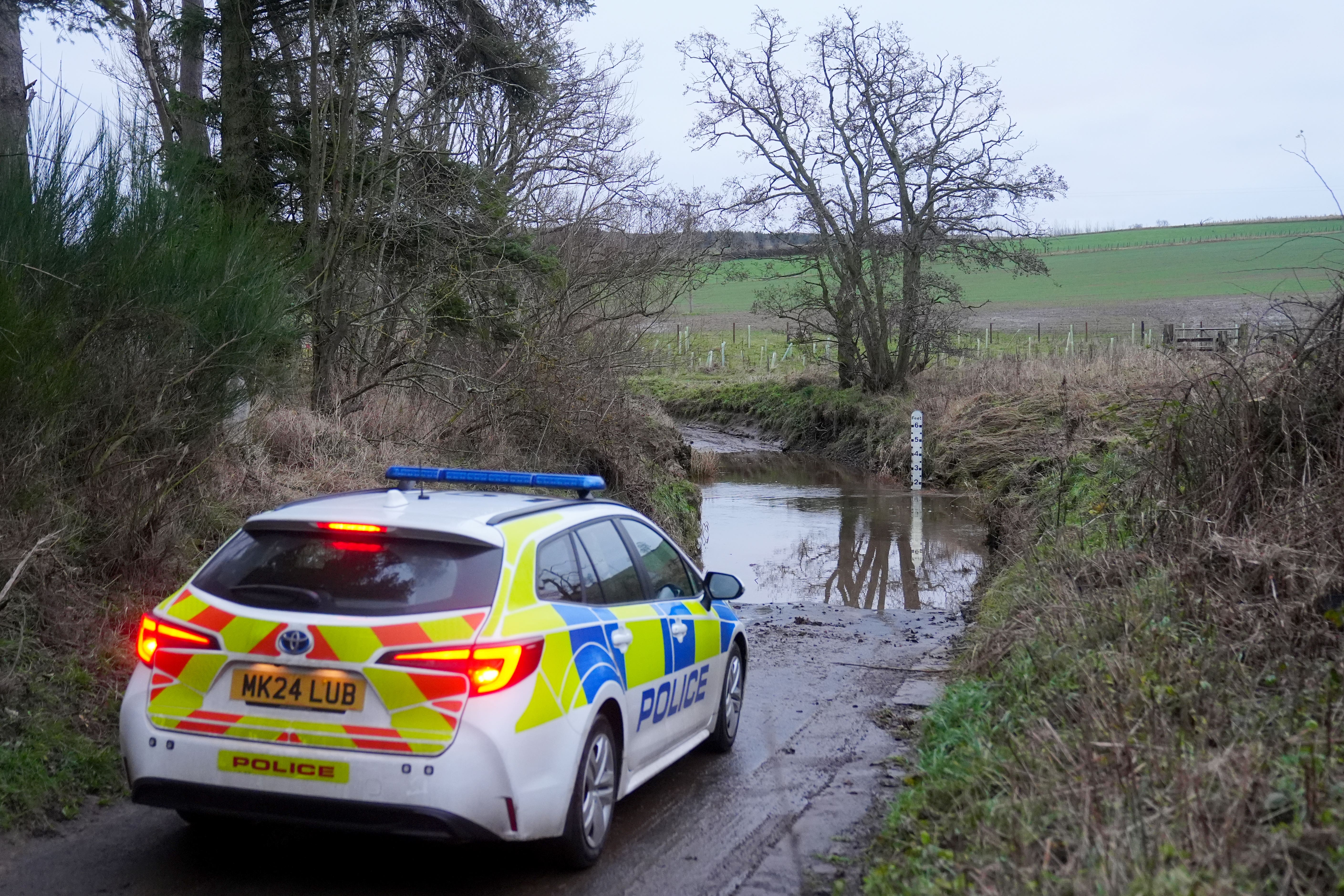 The former rugby player is thought to have been swept away in the River Aln near Alnwick, Northumberland (Owen Humphreys/PA)