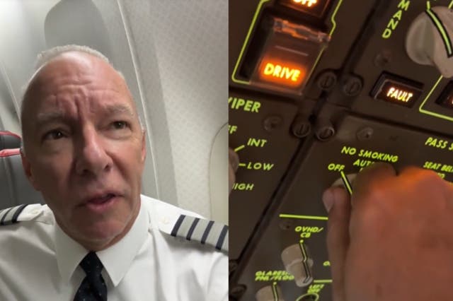<p>Captain Steve Scheibner says the noises are his way of communicating with the cabin crew </p>