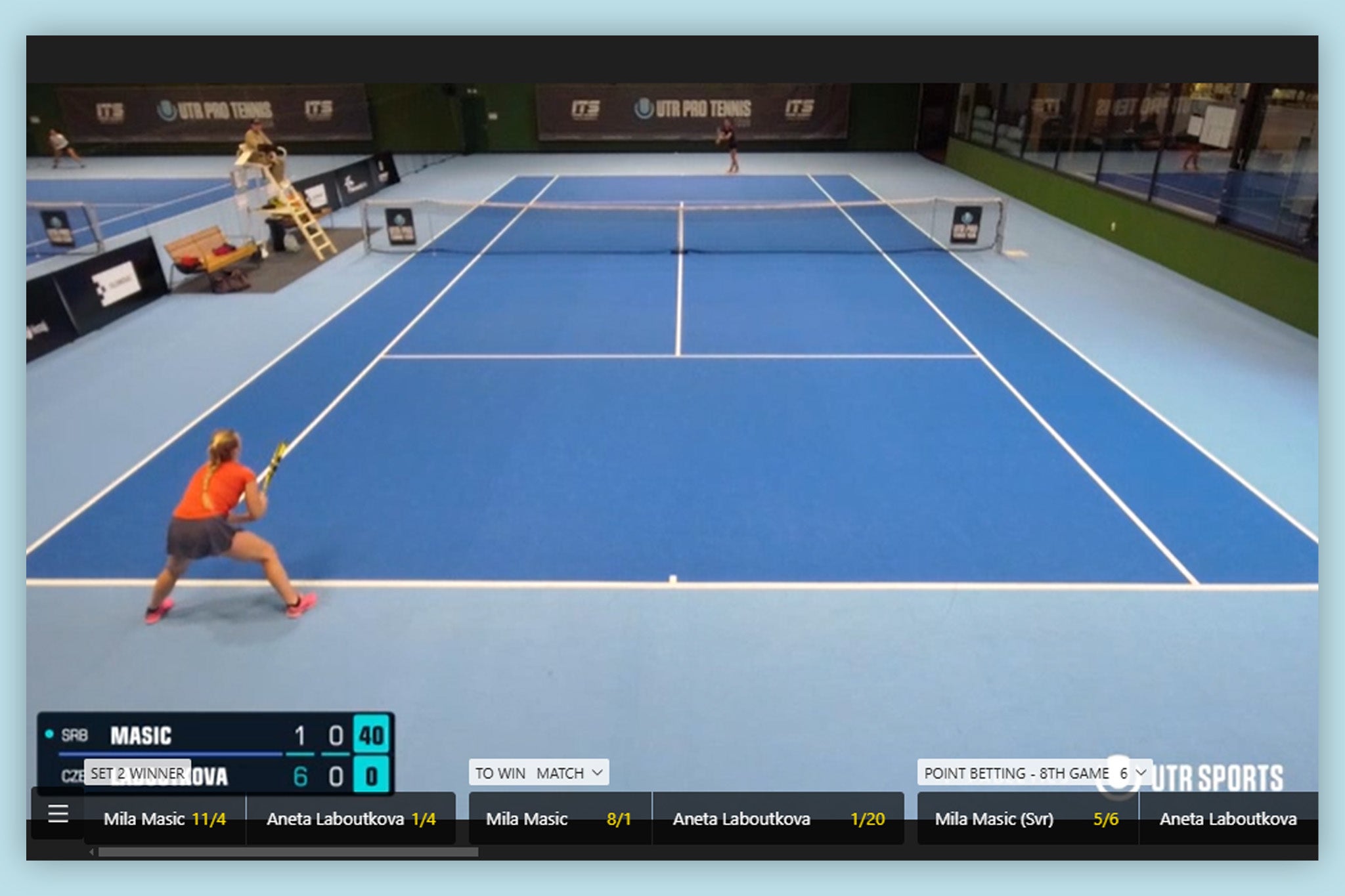 Bet365 users are able to place bets without navigating away from the live stream
