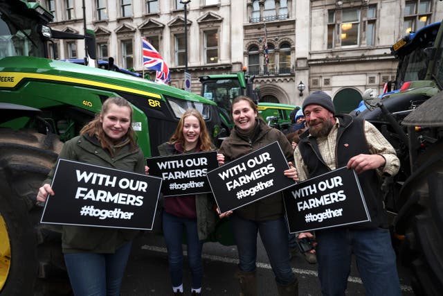 <p>Farmer’s protest in London </p>