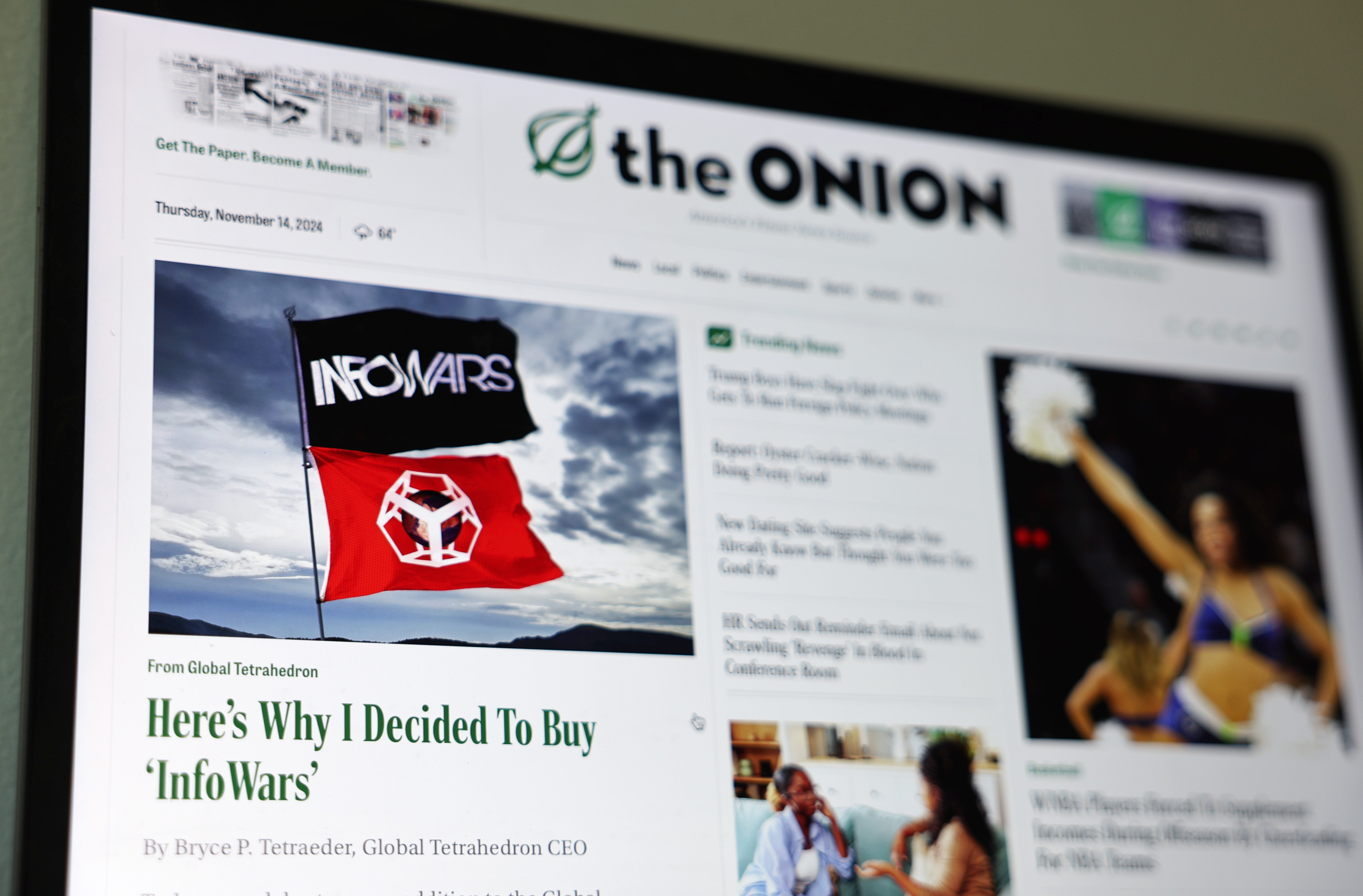 A federal judge has blocked The Onion’s auction bid to buy Infowars