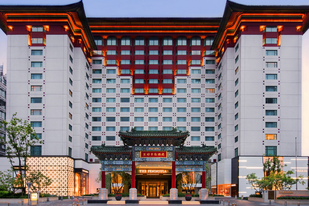 A traditional Chinese gate greets guests at the hotel entrance