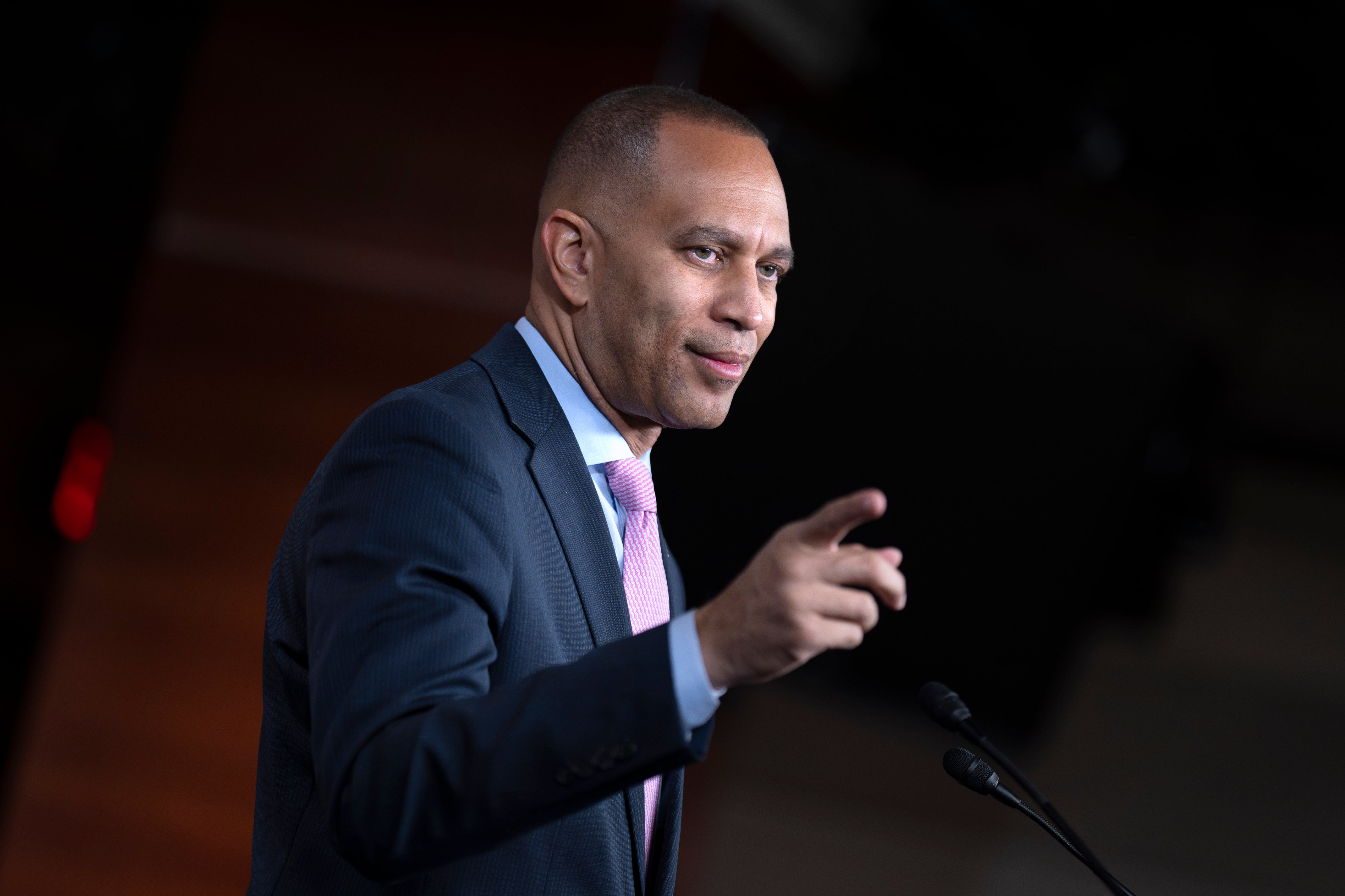 House Democratic leader Hakeem Jeffries says his caucus, which is in the minority by a single-digit margin in the lower chamber, would not support any funding bill that deviated from the agreement struck by congressional leadership on Tuesday.