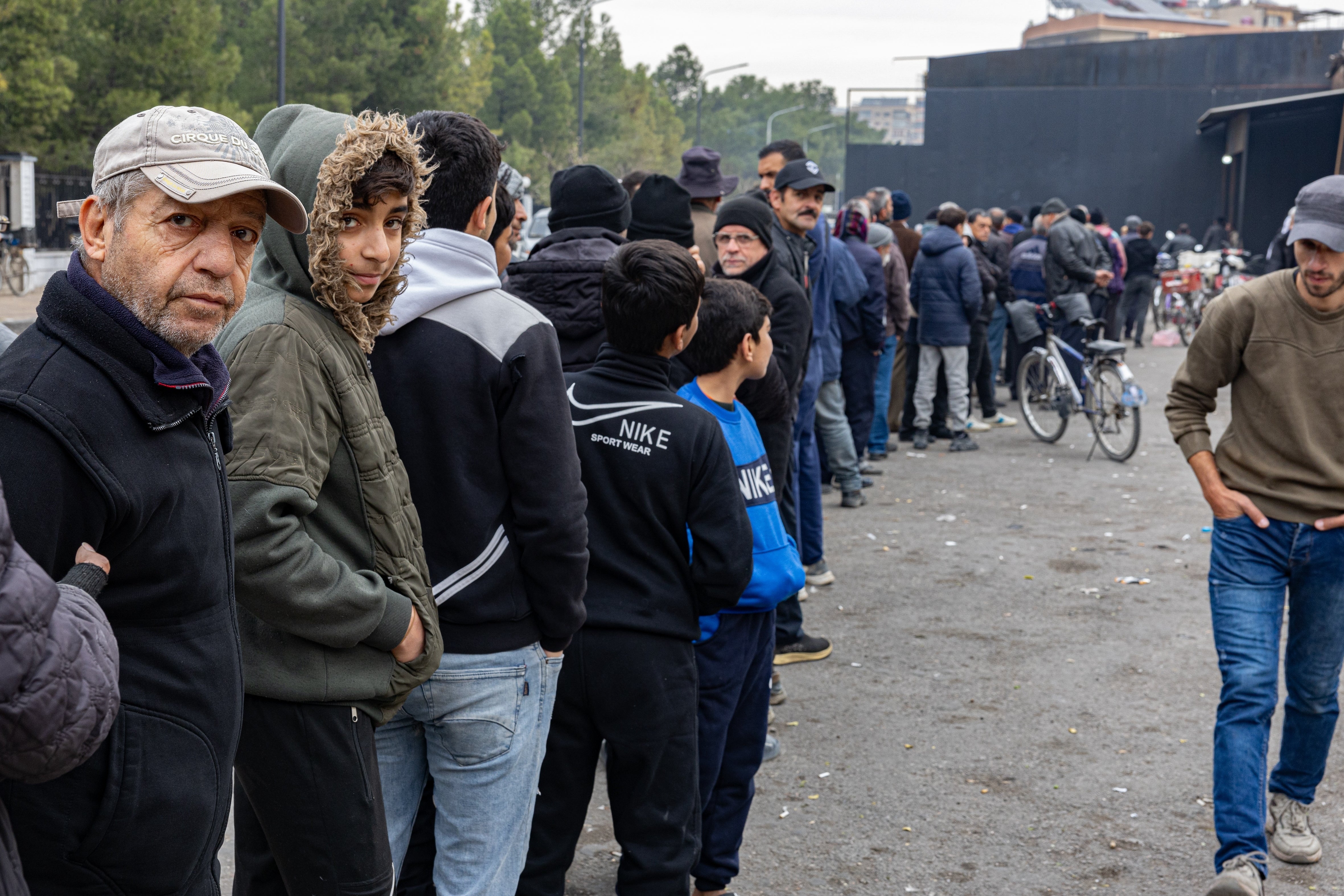 Long queues for bread in the Syrian capital Damascus