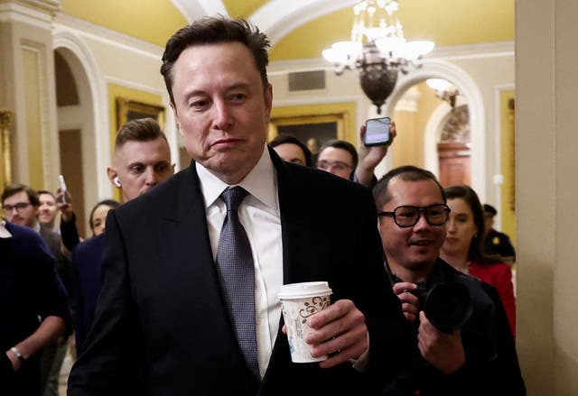 <p>Elon Musk visiting Capitol Hill earlier this month </p>