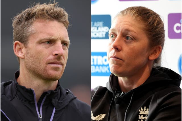 Jos Buttler, left, and Heather Knight suffered World Cup disappointment (Steven Paston/Bradley Collyer/PA)