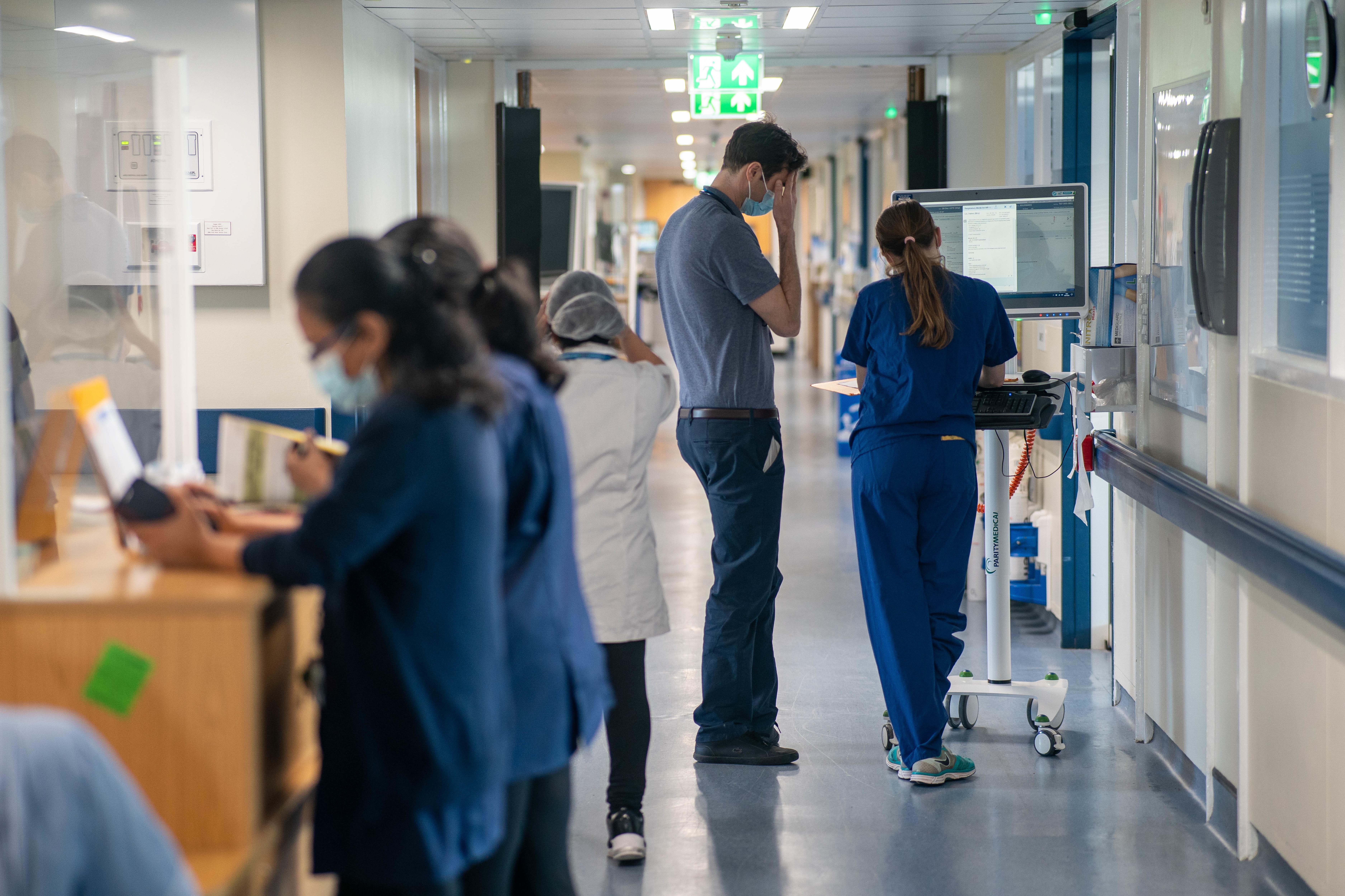 The waiting list for routine hospital treatment in England has fallen to its lowest level for seven months (Jeff Moore/PA)