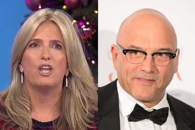 <p>Penny Lancaster and Gregg Wallace</p>