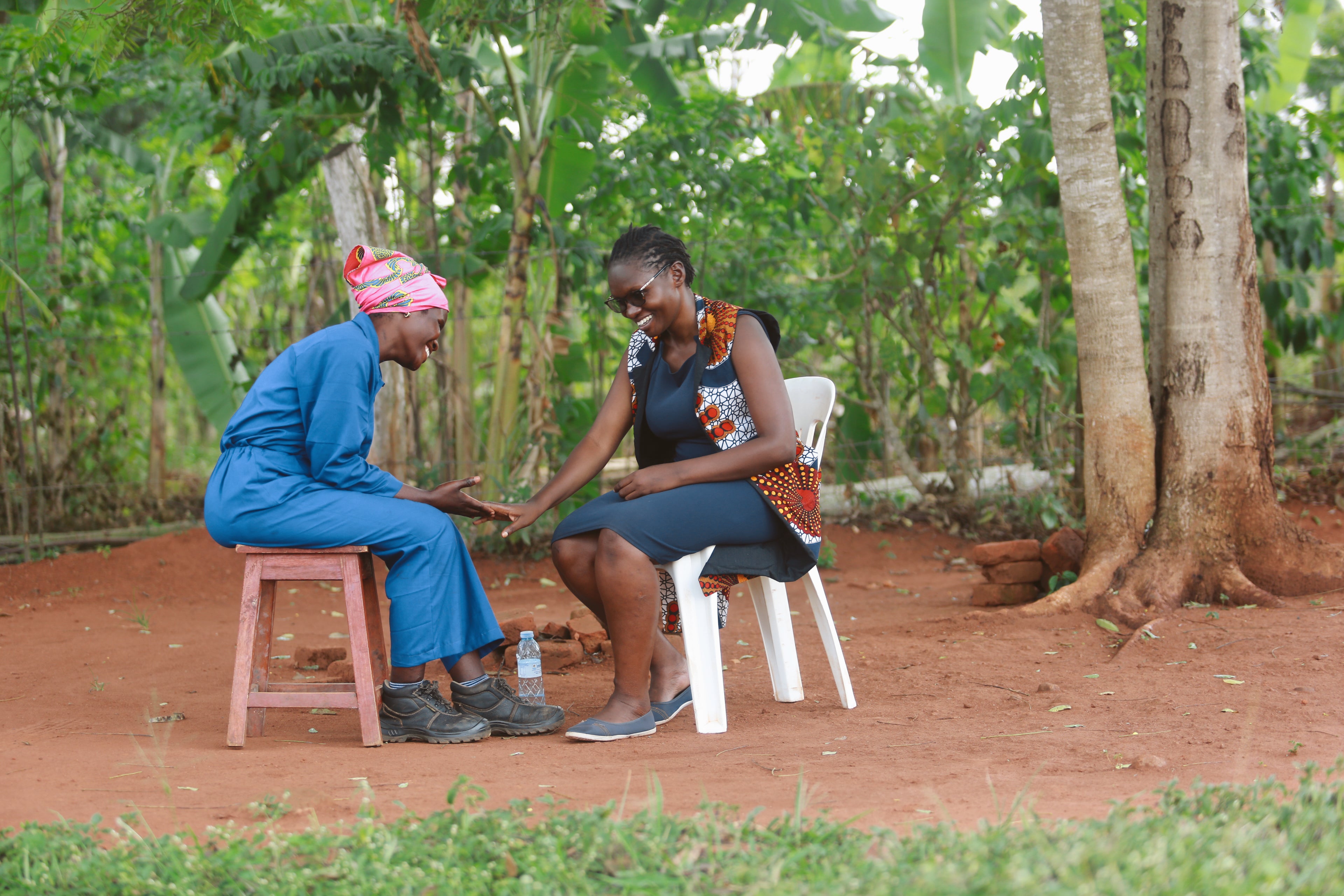 Head of pastoral care Desire with one of the women working at Zena