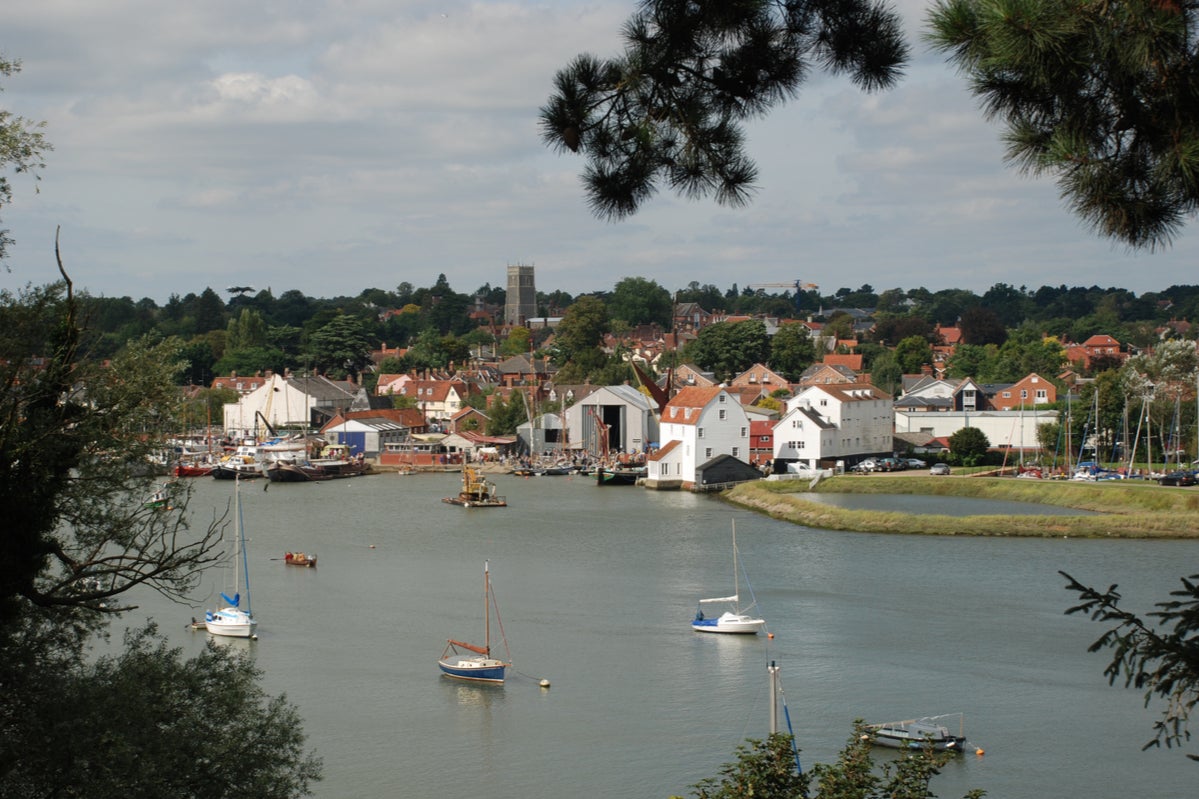 Down by the river: The flowing water of the Deben gives Woodbridge a beautiful backdrop